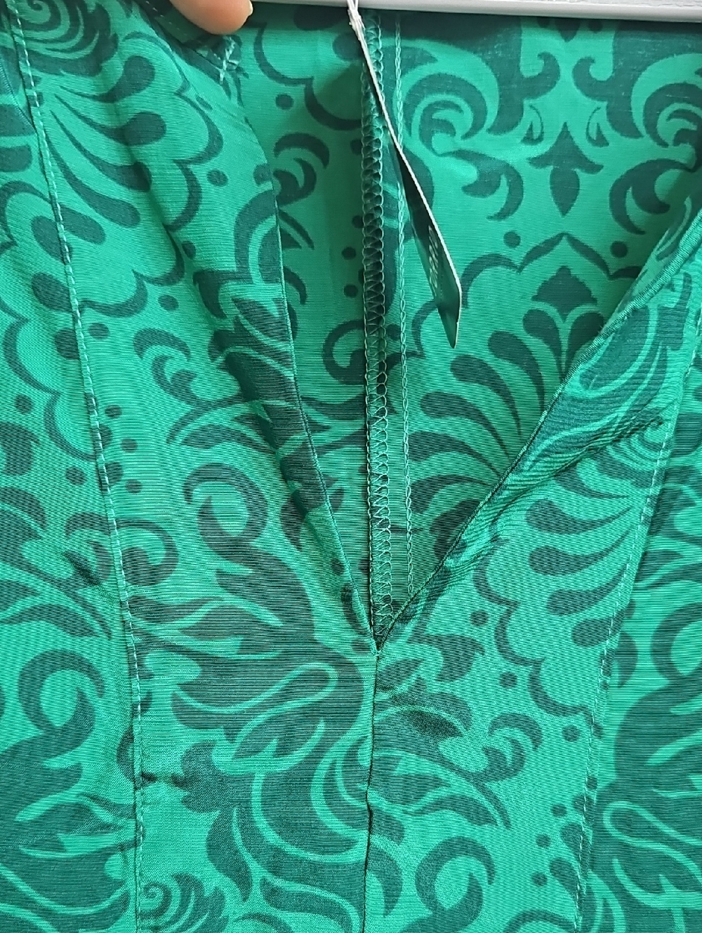 Torrid Belle Isle NWT Damask Emerald Marine Green Women's Blouse - Picture 5 of 6